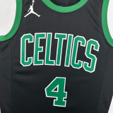 22-23 Celtics HOLIDAY #4 Black Top Quality Hot Pressing NBA Jersey (Trapeze Edition)