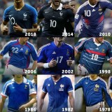 2010 France Home Retro Soccer Jersey