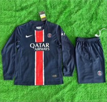24-25 PSG Home Long Sleeves Kids Soccer Jersey