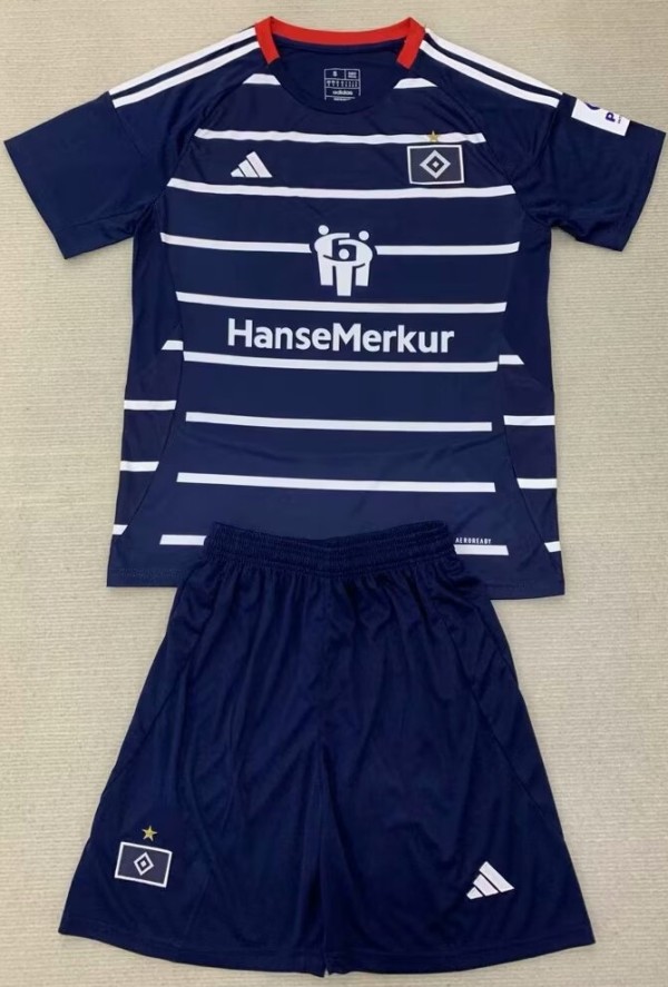 24-25 Hamburger Away Kids Soccer Jersey