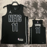 22-23 NETS IRVING #11 Black Top Quality Hot Pressing NBA Jersey (Trapeze Edition)