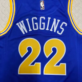 22-23 WARRIORS WIGGINS #22 Blue Top Quality Hot Pressing NBA Jersey (Retro Logo)