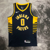 22-23 Indiana Pacers HALIBURTON #0 Black Away Top Quality Hot Pressing NBA Jersey