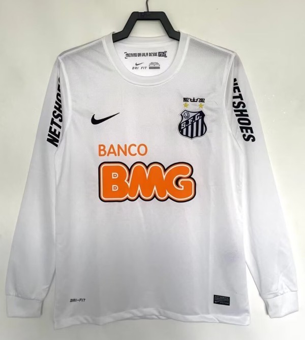 2012-2013 Santos FC Home Long sleeves Retro Soccer Jersey