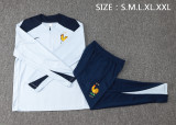24-25 France High Quality Half Pull Tracksuit