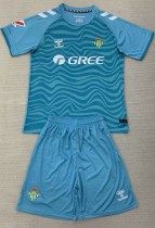 24-25 Real Betis Blue GoalKeeper Kids Soccer Jersey