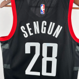 23-24 Rockets SENGUN #28 Black Top Quality Hot Pressing NBA Jersey (Trapeze Edition)