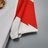 2010-2011 Man Utd UCL Version Away White Retro Soccer Jersey(胸前决赛字)