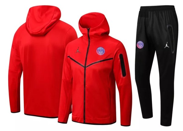 22-23 PSG Red Hoodie Jacket Tracksuit#F406