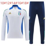 24-25 Italy High Quality Kids Half Pull Tracksuit