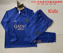 23-24 PSG High Quality Kids Half Pull Tracksuit