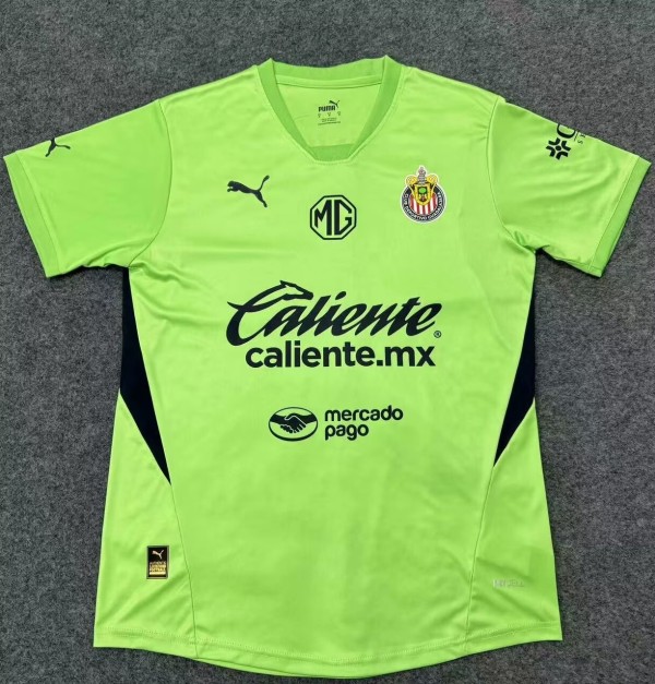 24-25 Chivas Green Goalkeeper Fans Soccer Jersey