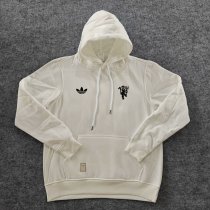 2024 Man Utd White Fleece Hoodie