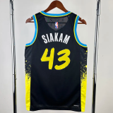 23-24 Indiana Pacers SIAKAM #43 Black City Edition Top Quality Hot Pressing NBA Jersey