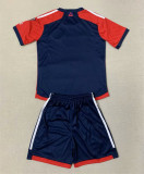 24-25 New England Revolution Home Kids Soccer Jersey