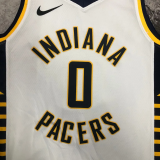 22-23 Indiana Pacers HALIBURTON #0 White Home Top Quality Hot Pressing NBA Jersey