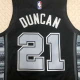 22-23 SA Spurs DUNCAN #21 Black Top Quality Hot Pressing NBA Jersey (Trapeze Edition)