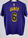 2023 LAKERS JAMES #6 Purple Quick drying T-shirt (Trapeze Edition) 飞人版