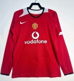 2004-2006 Man Utd Home Long Sleeve Retro Soccer Jersey