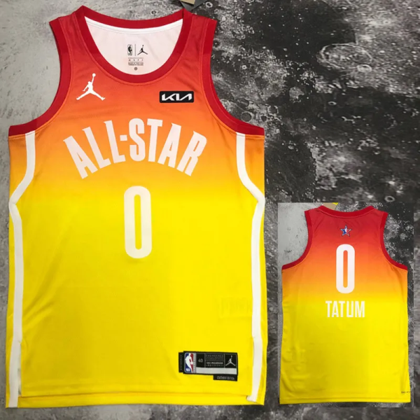 2023 ALL STAR TATUM #0 Yellow Top Quality Hot Pressing NBA Jersey
