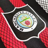 1994-1996 Man City Away Red Retro Soccer Jersey