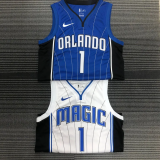 MAGIC McGRADY # 1 White Top Quality Hot Pressing NBA Jersey