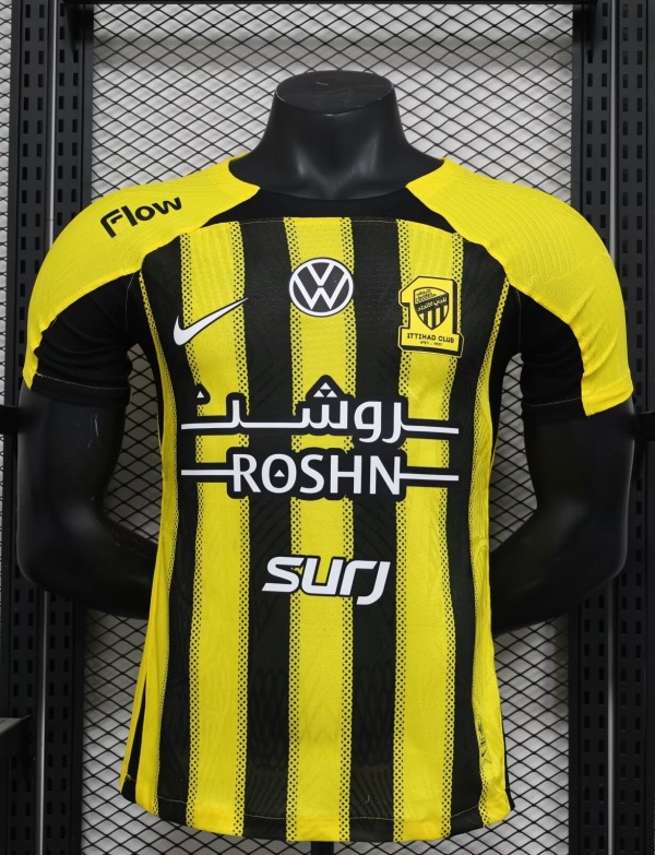 24-25 Ittihad Club Home Print All Sponsor Player Soccer Jersey