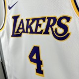 22-23 Lakers KNECHT #4 White Top Quality Hot Pressing NBA Jersey(圆领)