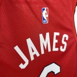 24-25 HEAT JAMES #6 Red City Edition Top Quality Hot Pressing NBA Jersey (V领）