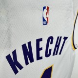 22-23 Lakers KNECHT #4 White Top Quality Hot Pressing NBA Jersey(圆领)