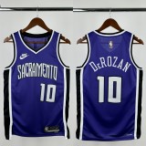 24-25 KINGS DEROZAN #10 Purple Retro Top Quality Hot Pressing NBA Jersey(V领）