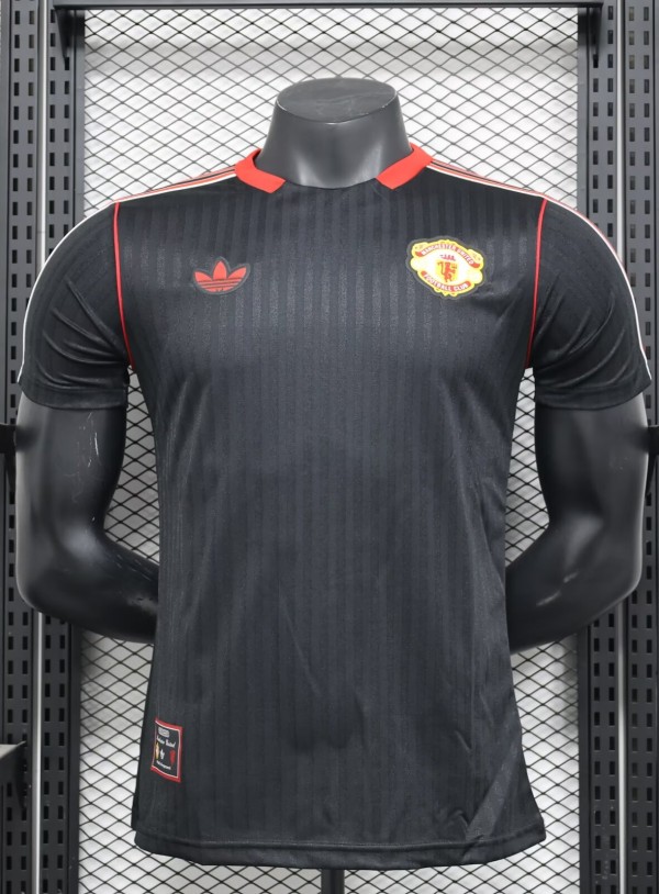 25-26 Man Utd Black Casual Special Edition Player Version Soccer Jersey