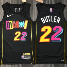 21-22 HEAT BUTLER #22 Black Top Quality Hot Pressing NBA Jersey