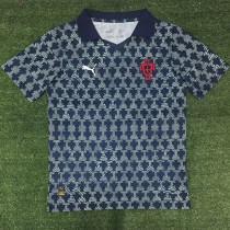 25-26 Portugal Grey Black Training Shirts *PM