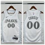 24-25 Dallas Mavericks CHRISTIE #00 White City Edition Top Quality Hot Pressing NBA Jersey