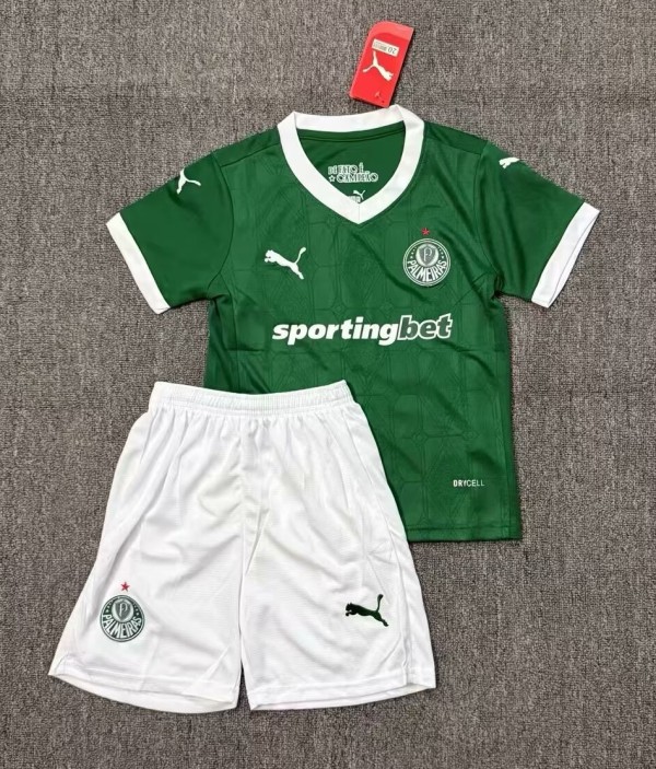 25-26 Palmeiras Home Kids Soccer Jersey