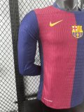 24-25 BAR Home Long Sleeve Player Soccer Jersey*空白版本
