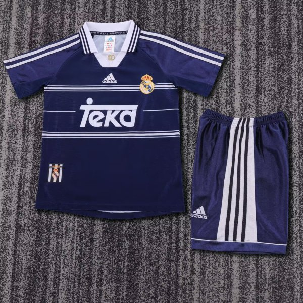 1998-1999 RMA Away Retro Kids Soccer Jersey