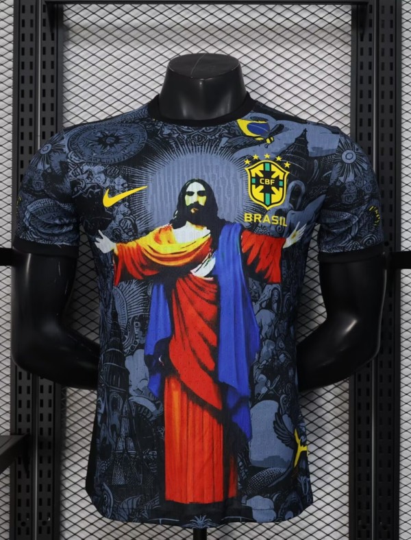 25-26 Brazil Black Red Special Edition Player Version Soccer Jersey