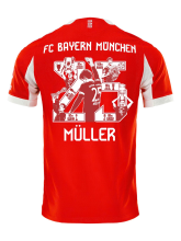 25-26 Bayern Home Muller #25 Print Picture Number Fans Soccer Jersey*球迷