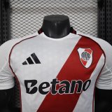 25-26 River Plate Home Player Version Soccer Jersey*带广告