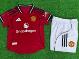 25-26 Man Utd Home Kids Player Version Soccer Jersey (球员童装)