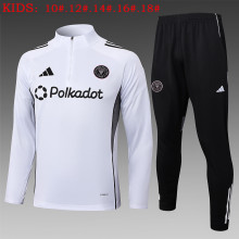 25-26 Inter Miami High Quality Kids Half Pull Tracksuit