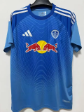 25-26 Leeds United Blue Goalkeeper Fans Soccer Jersey