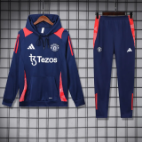 24-25 Man Utd Royal blue Hoodie Tracksuit (卫衣套装)
