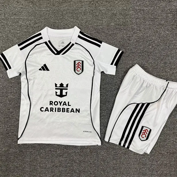 25-26 Fulham Home Kids Soccer Jersey 1:1 Thai Quality