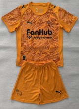 25-26 Derby County Orange GoalKeeper Kids Soccer Jersey 1:1 Thai Quality