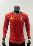 25-26 Belgium Home Long sleeves Player Version Soccer Jersey