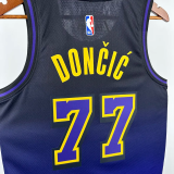 24-25 Lakers DONCIC #77 Royal blue City Edition Top Quality Hot Pressing NBA Jersey