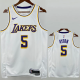 22-23 Lakers AYTON #5 White Top Quality Hot Pressing NBA Jersey(圆领)